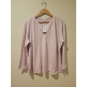 NWT J. Jill Shirt Pure Jill Tea Dyed Organic Cotton Tunic Size XL Petite Pink